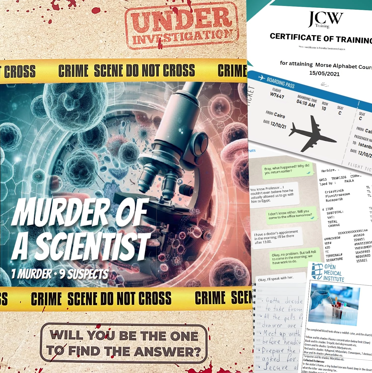 cardly MURDER MYSTERY CASE FILE: The Murder of a Scientist