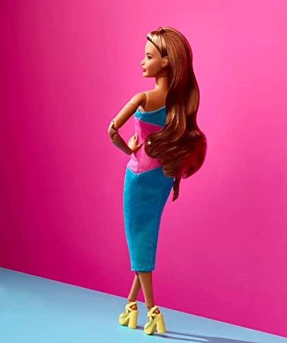 Barbie Looks - Brunette Color Block One-Shoulder Midi Dress Ages 6+