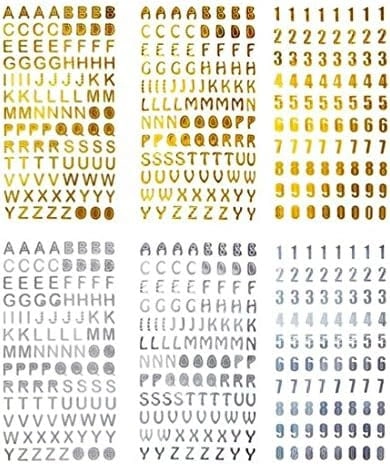 hyamass Alphabet Letter and Number Journaling Stickers - 6 sheets