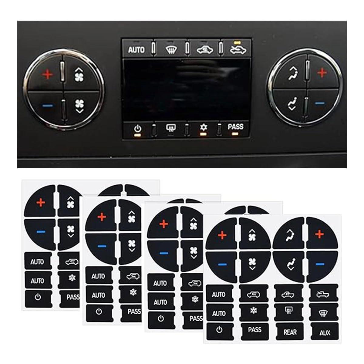 JOYCOURT Car AC Dash Button Repair Kits - 4 PCS PVC
