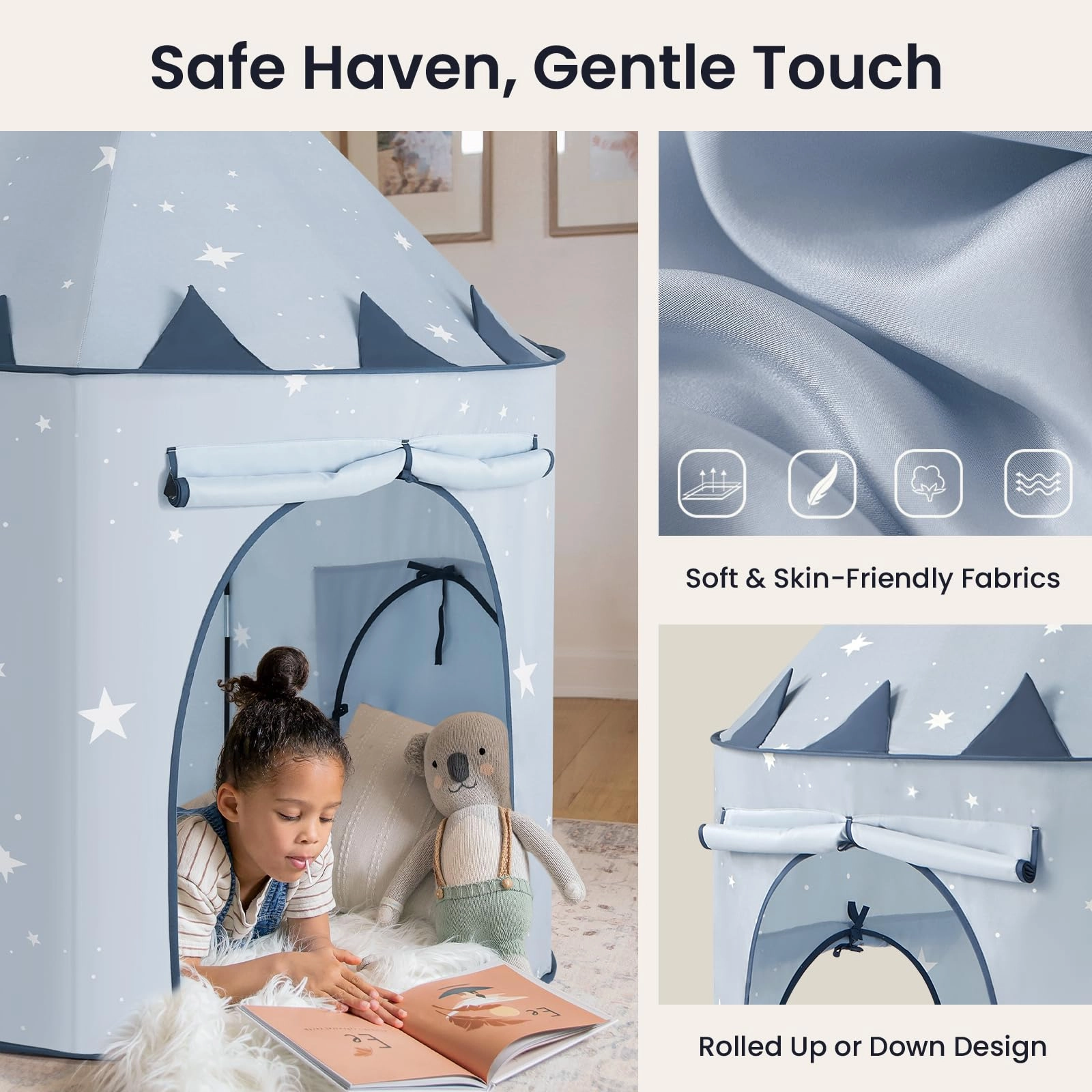 Kids Play Tent - 3-in-1 Khaki