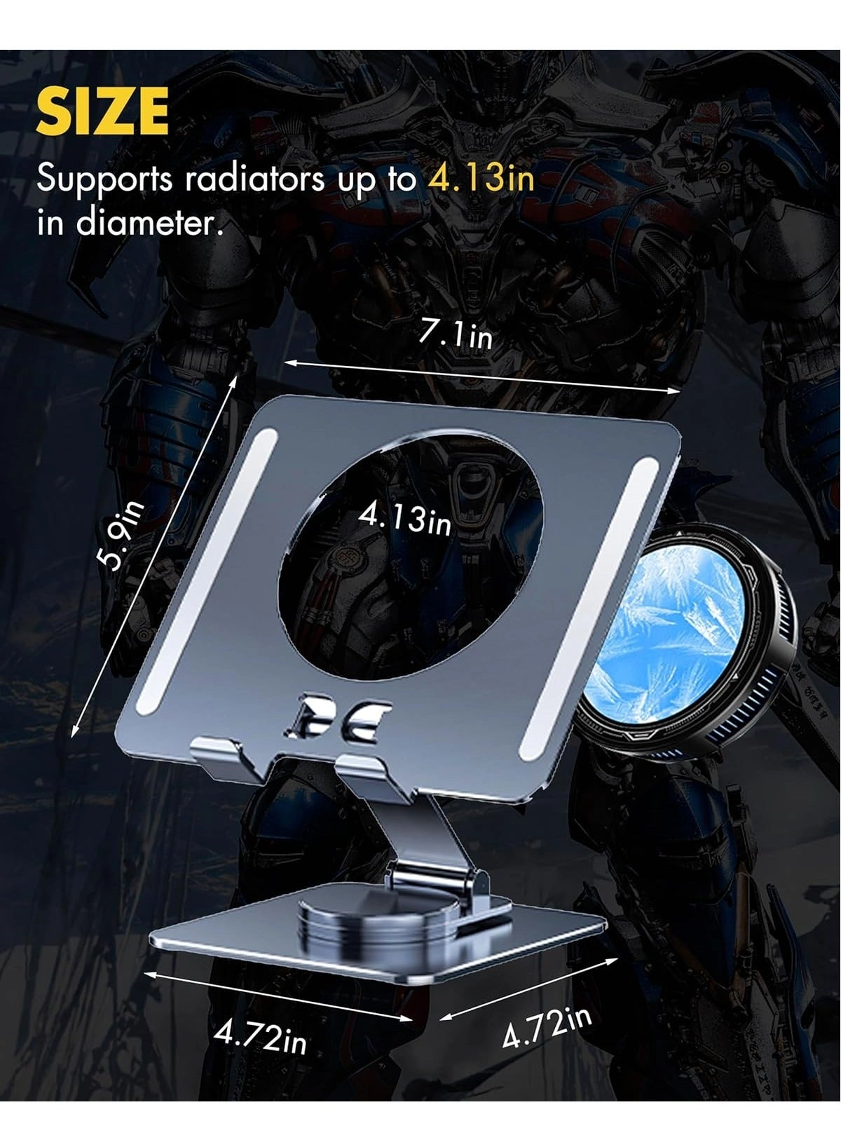 Magnetic Case with Rotating Bracket for iPad up to 13-inch, Surface Pro, Samsung Tab, Steam Deck