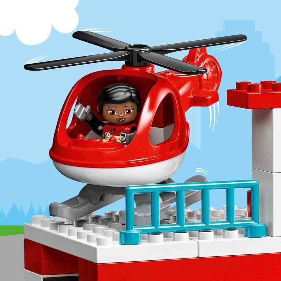 Fire Station & Helicopter Playset (10970)