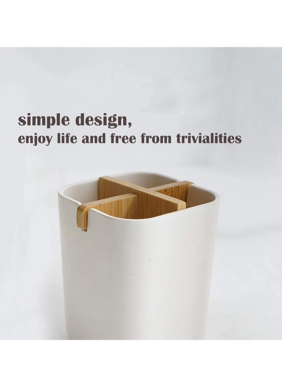 Bamboo Toothbrush Holder - Tough Bamboo Eco-Friendly Compact