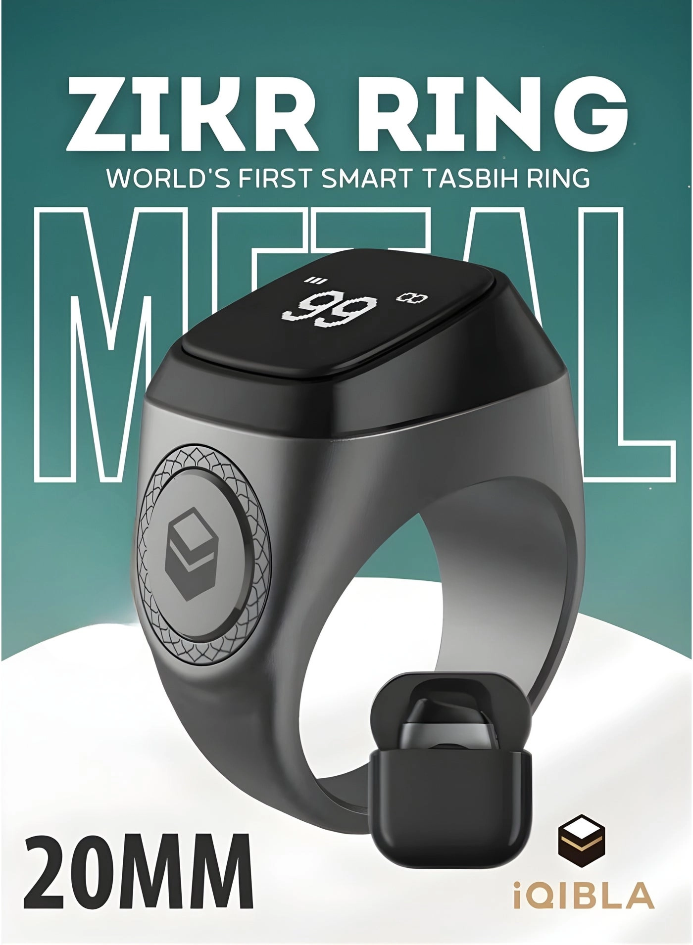 iQIBLA Zikr Ring 20mm Aluminium Alloy