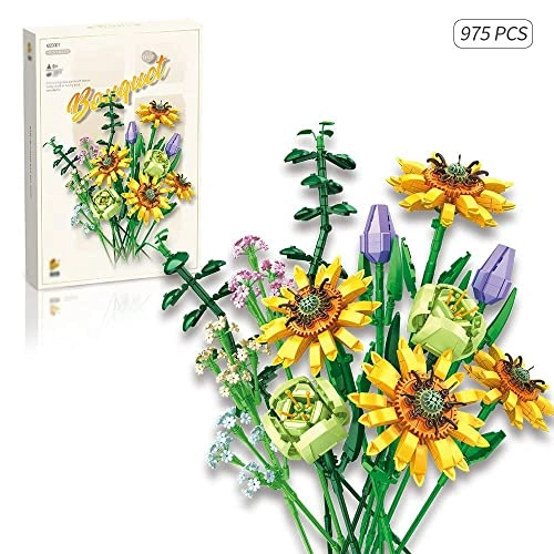 Flower Bouquet Building Kit - 975 pcs