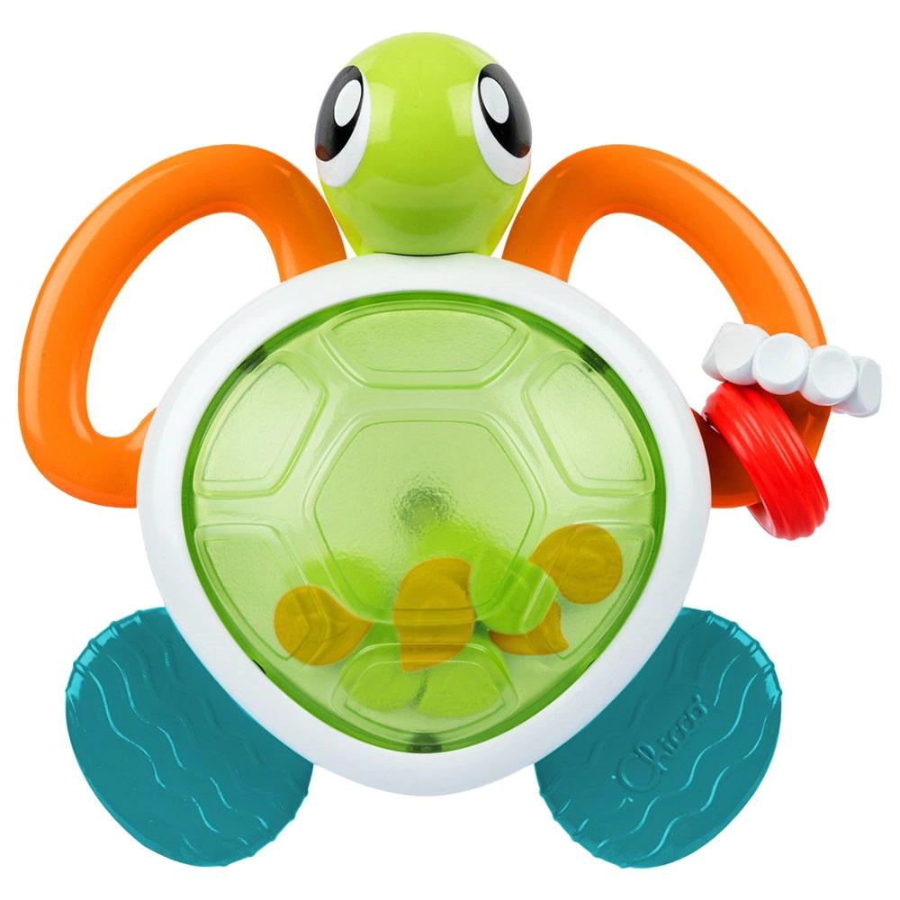 Chicco Turtle Rattle - Suitable for 3 to 12 months soft plastic