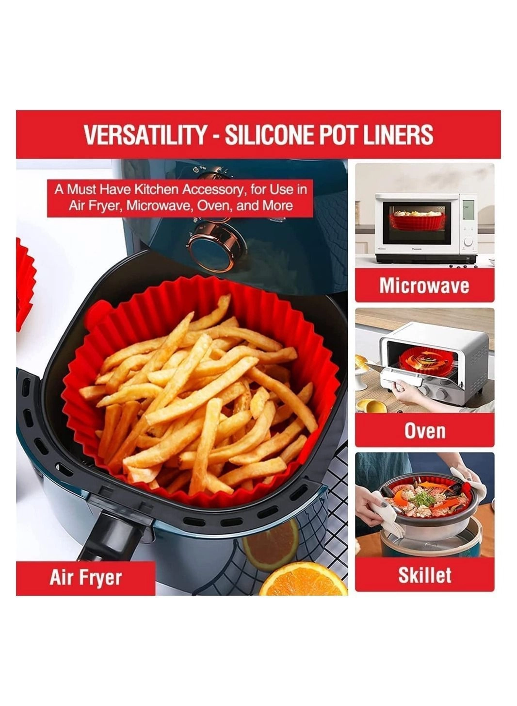 Air Fryer Silicone Liner - food grade silicone 2 piece(s)