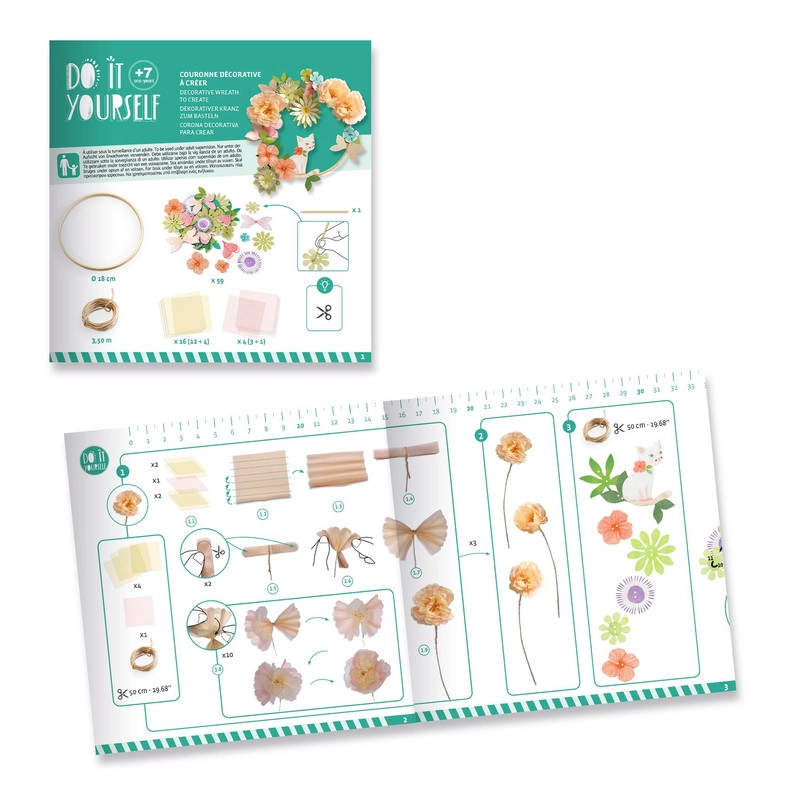 Do It Yourself Kit - Dalia - 18 cm bamboo ring 59 pre-punched designs