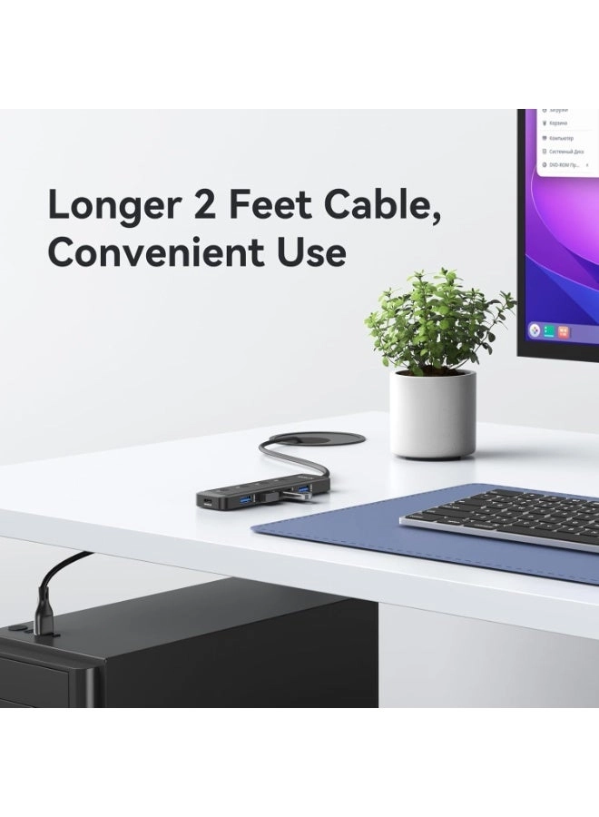 5-in-1 USB-A Multiport Hub - Wired