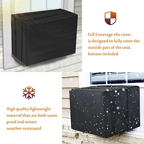 Window Air Conditioner Cover - Fits Most 12,000 - 15,000 BTU Window Air Conditioner Units.