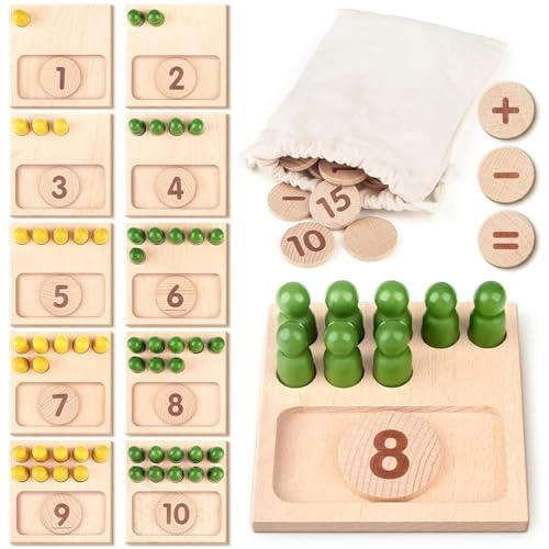 Montessori Wooden Beads Sequencing Toy - 2-4 yr(s) 30 piece(s)