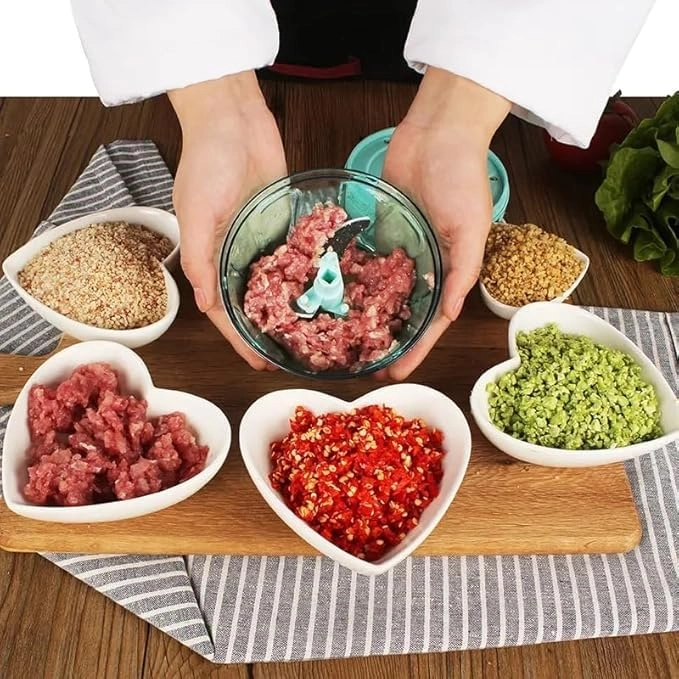 Manual Vegetable Chopper - 450ml 3 Blade