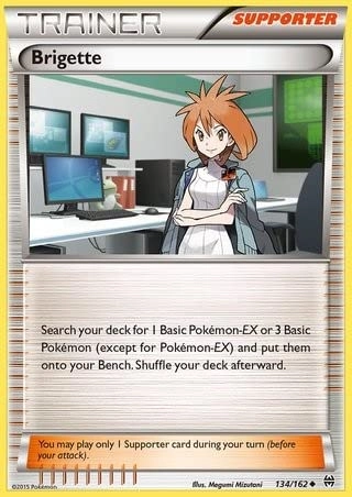 Pokémon Pokemon Brigette 134/162 - English + Toploader - Standard