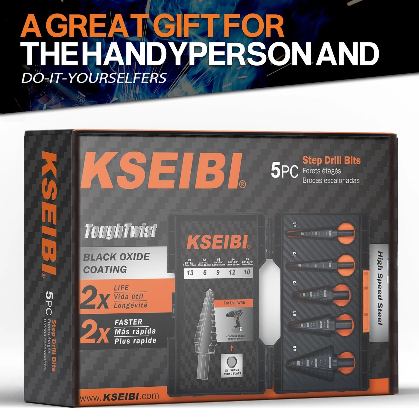 Step Drill Bit Set - HSS 1/4-1 3/8"