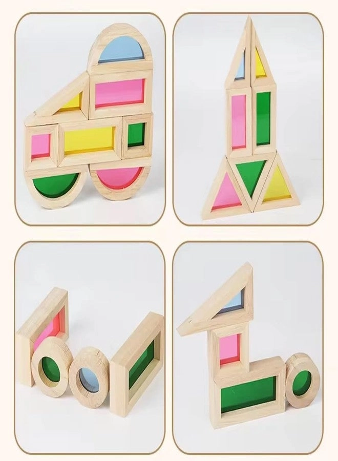 Wooden Rainbow Sensory Blocks