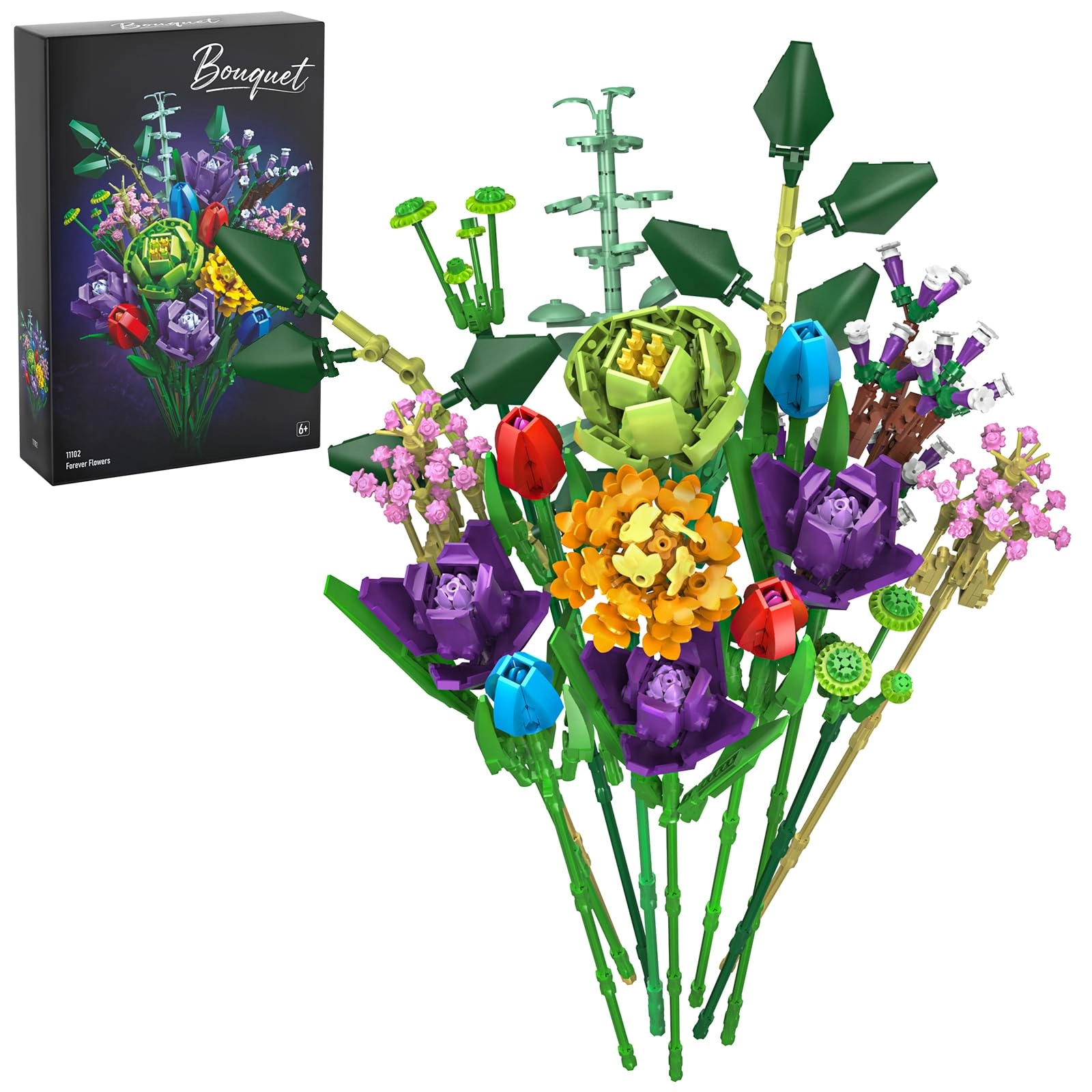 GEVINST Flowers Bouquet Building Set - 16 stems