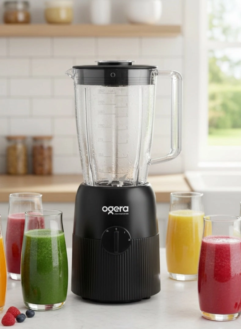 3-in-1 Electric Blender - Grinder & Chopper Attachments, Unbreakable Jar, Stainless-Steel Blades