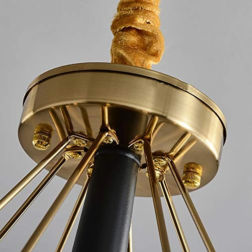 E14 Nordic Post-modern Creative Glass Chandelier - 8 head Soot cover