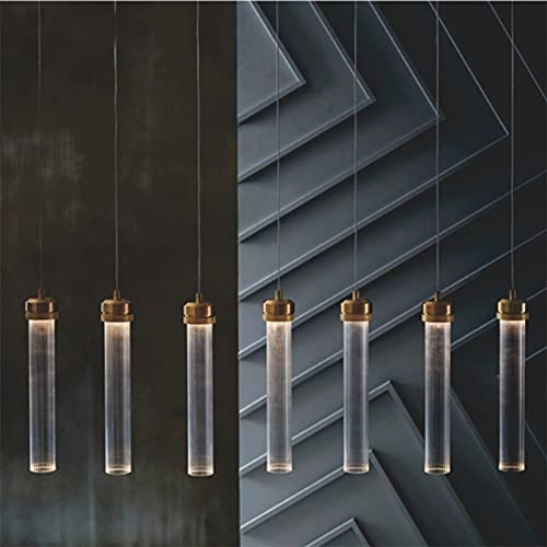 Cylindrical Glass Chandelier - 100cm adjustable