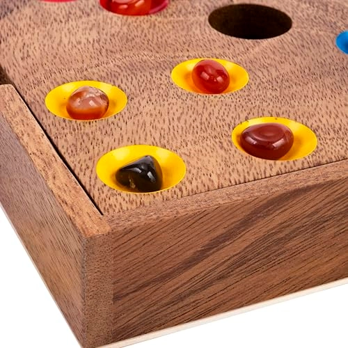 The Pig Hole/Stones - Walnut Wood Box 60 Semi-Precious Stones