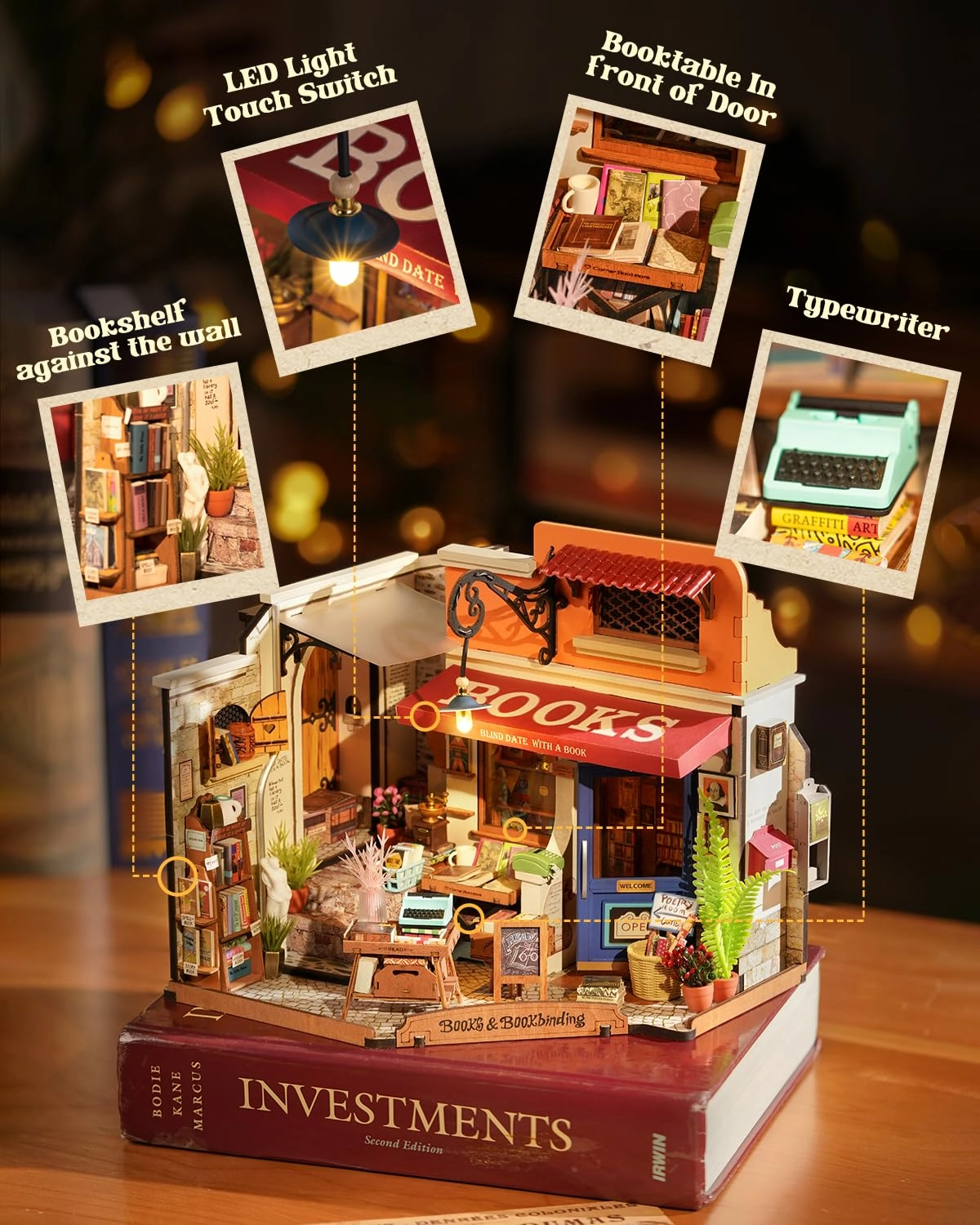 Miniature Dollhouse Bookstore - 1:24