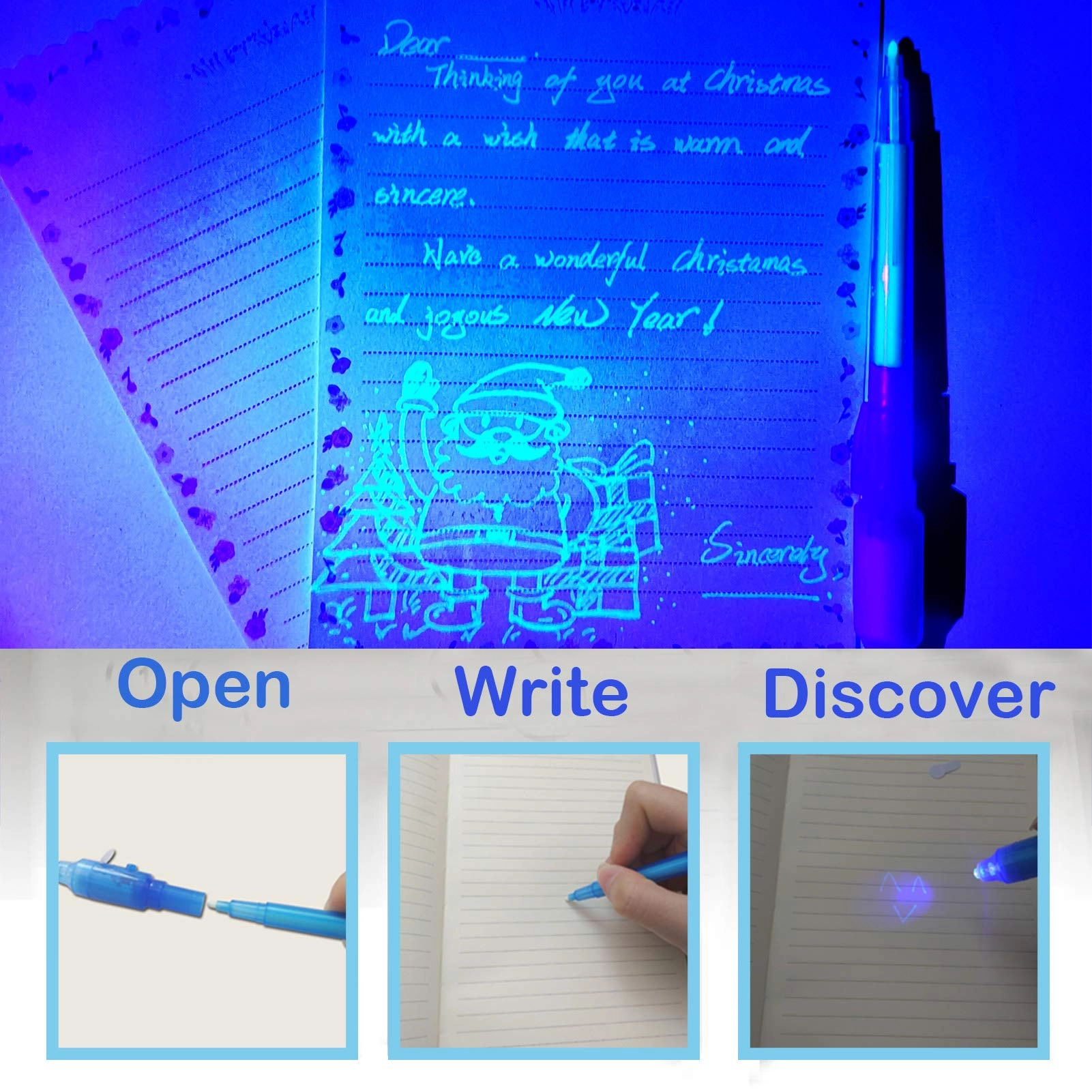 Invisible Ink Pen - Multicolor Fine