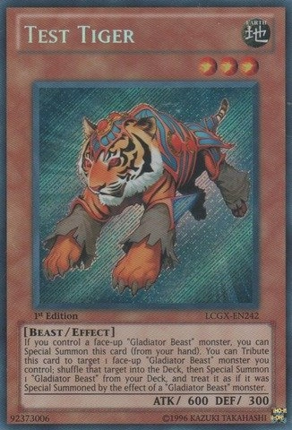Yu-Gi-Oh! Test Tiger LCGX-EN242