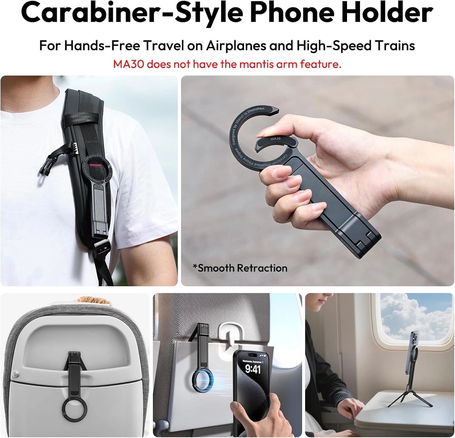 MA30 - Magnetic Phone Tripod Stand For iPhone 16 15 14 13 12 Series