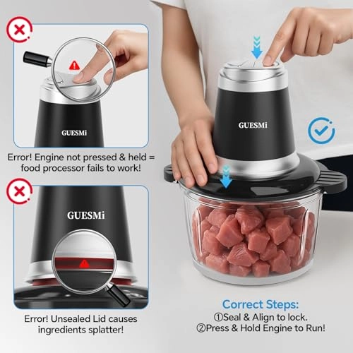 Food Processor - 8 Cups+8 Cups Electric