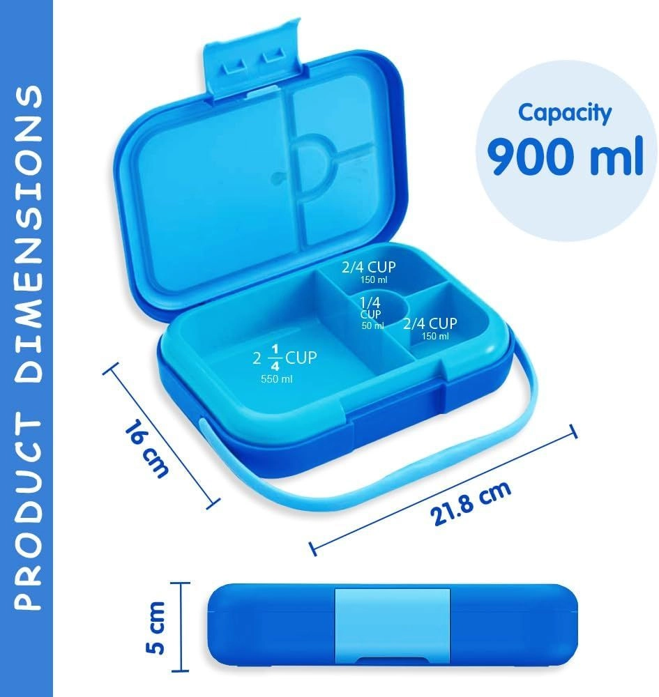 Convertible Bento Lunch Box - T-Rex Grey 6 And 4