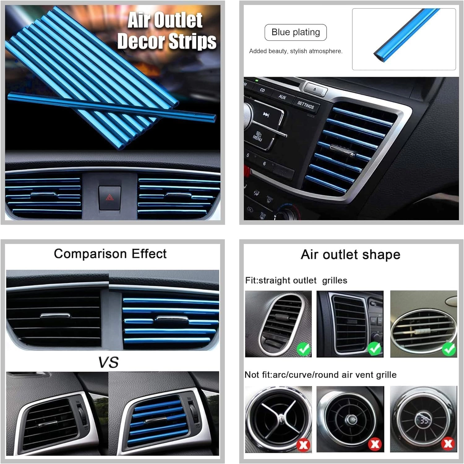Universal Car AC Vent Decoration Strip