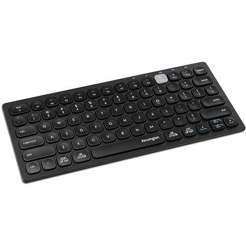 Compact Multi-Device Dual Wireless Keyboard - Windows Mac iOS ChromeOS