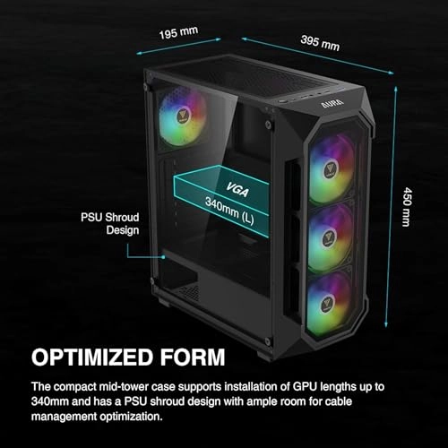 AURA GC1 ELITE ARGB - Tempered Glass Mid Tower