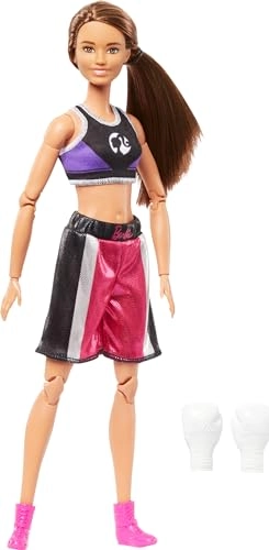 Barbie Made to Move Doll - Brunette Boxer 22 Bendable Joints Ages 3+