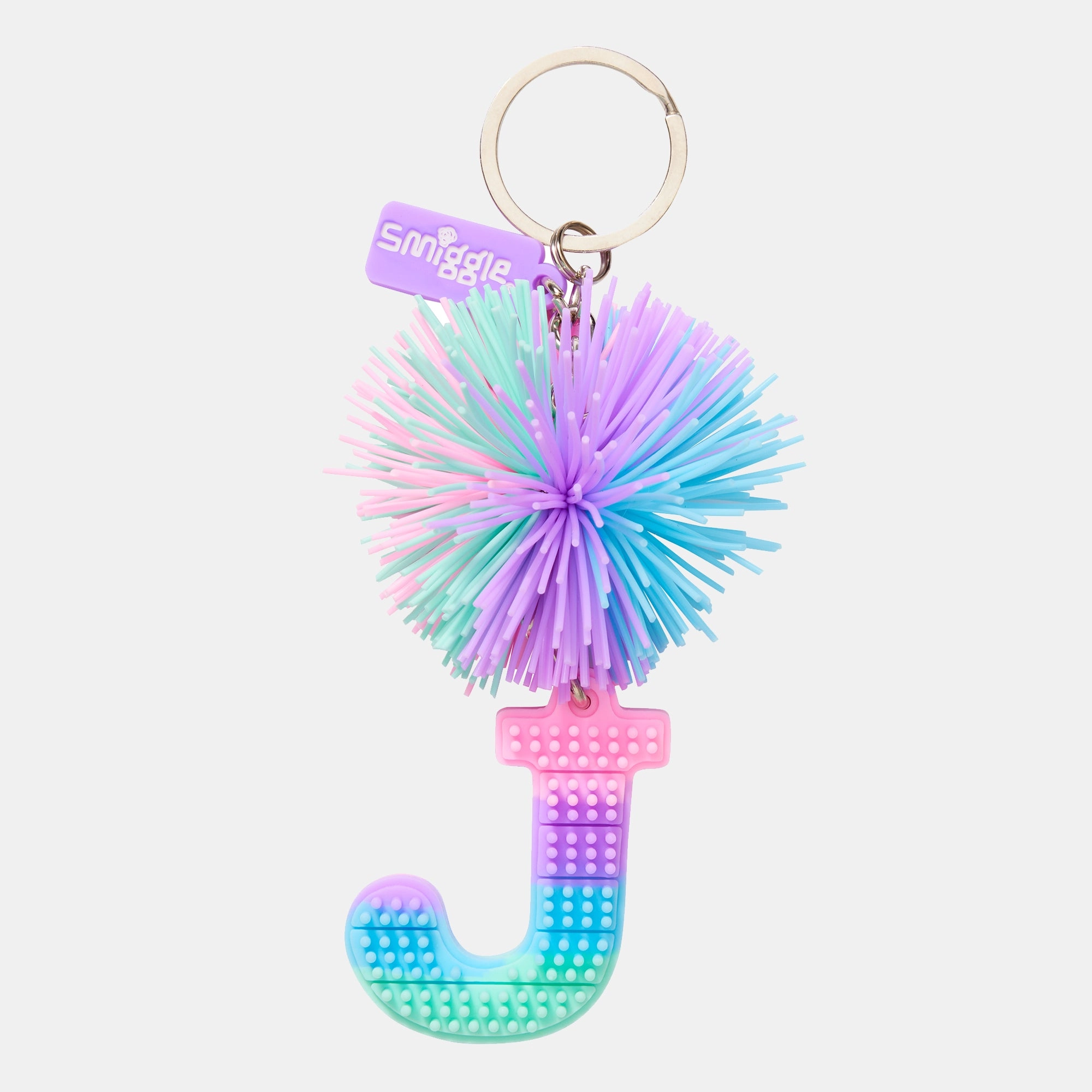 Alphabet Keyring - Pastel Pom Pom