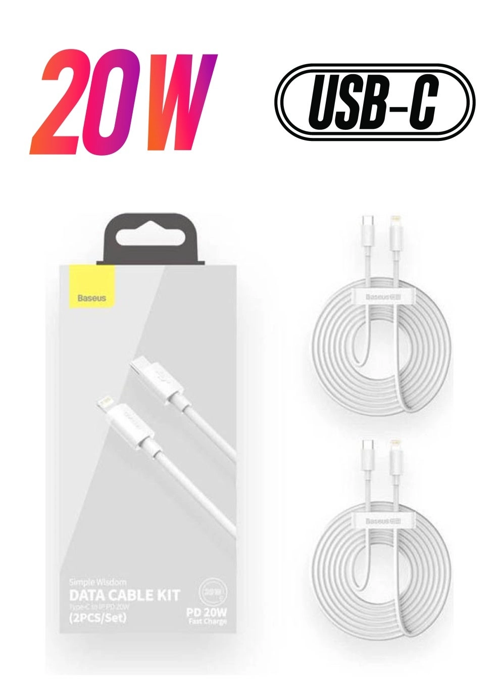 Baseus USB C to Lightning Cable USB-C to Lightning Fast Charging 1.5m