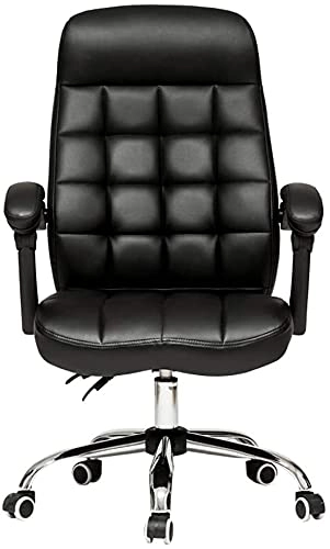 Desk Chair - PU Leather Brown High Back