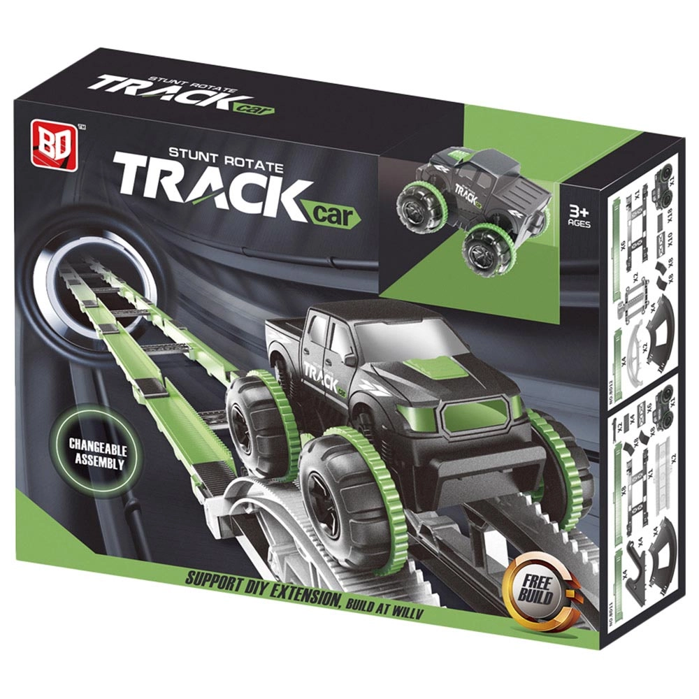 Stunt Roll-Over Rail Car - 54 pieces