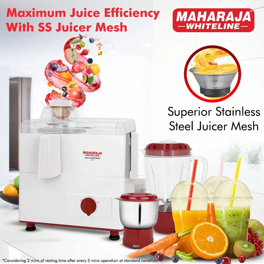 Gala Happiness Juicer Mixer Grinder - 450 Watts