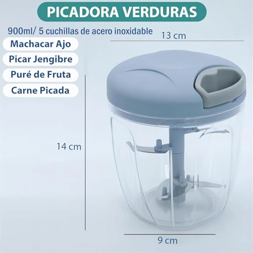 Food Chopper - 900 ml 5 Steel Blades