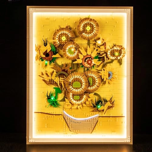 BRIKSMAX 20 Light Kit - Vincent Van Gogh Sunflowers Compatible with 31215