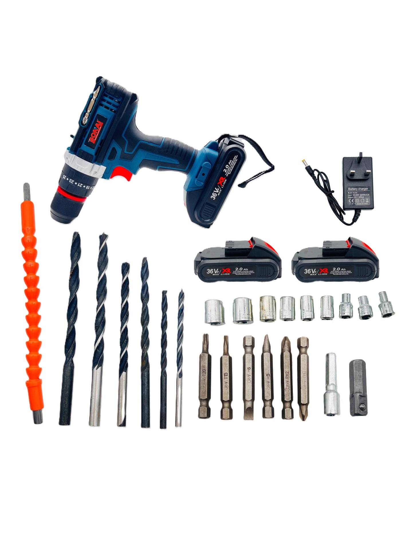 Cordless Electric Drill - 2.0 Ampere-hour 36 Volt