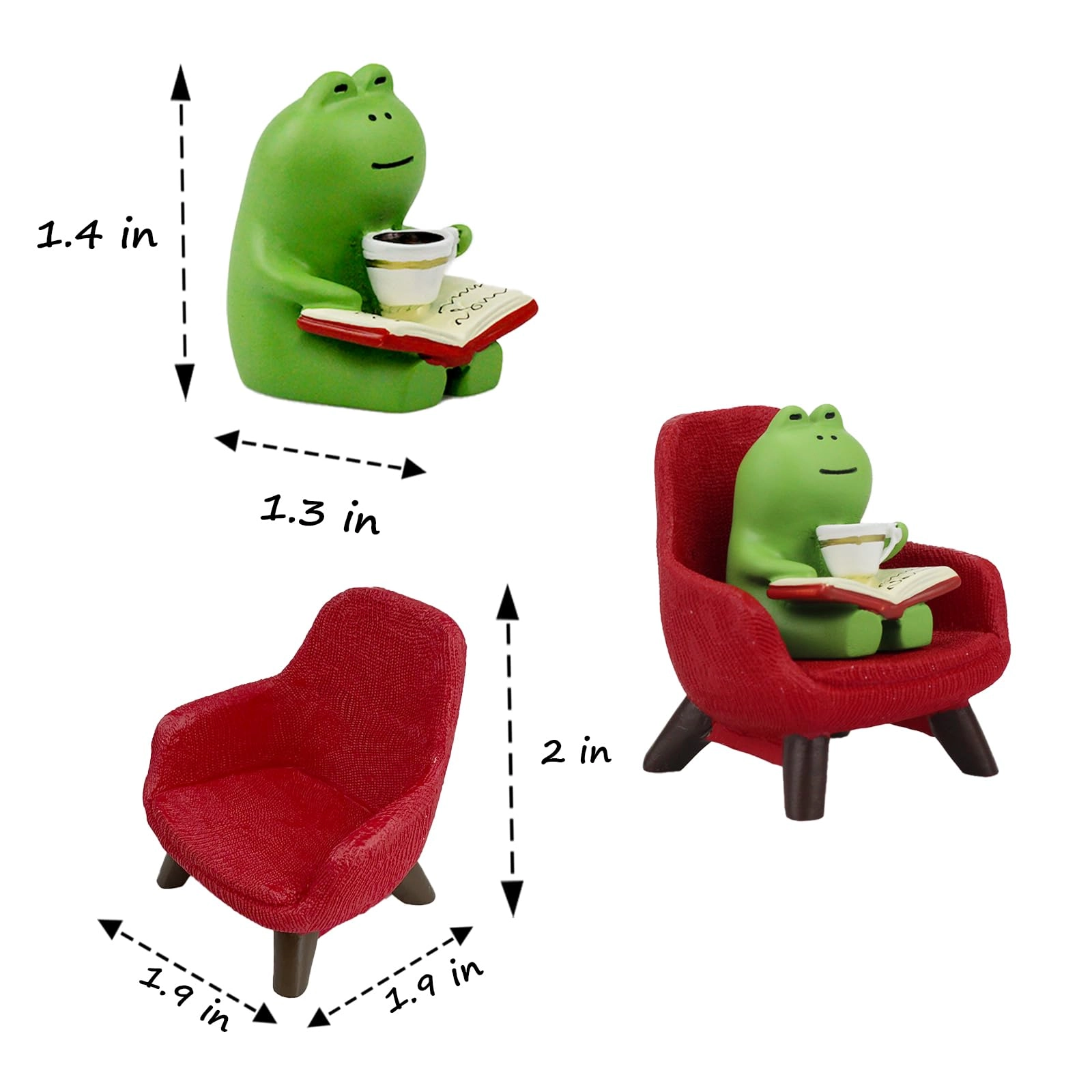 Miniature Frog Figurines - high-quality resin material