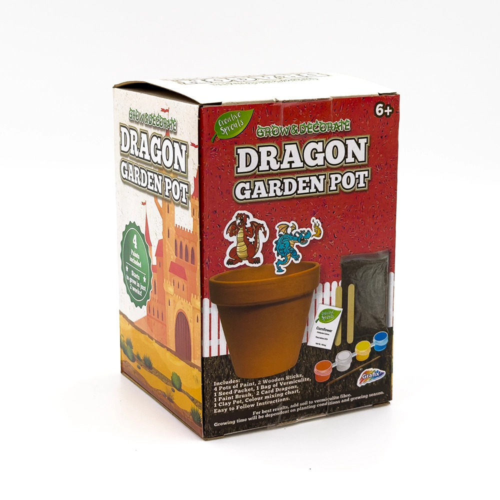 Grow, Paint, And Decorate Mini Dragon Garden Pot - 1pc