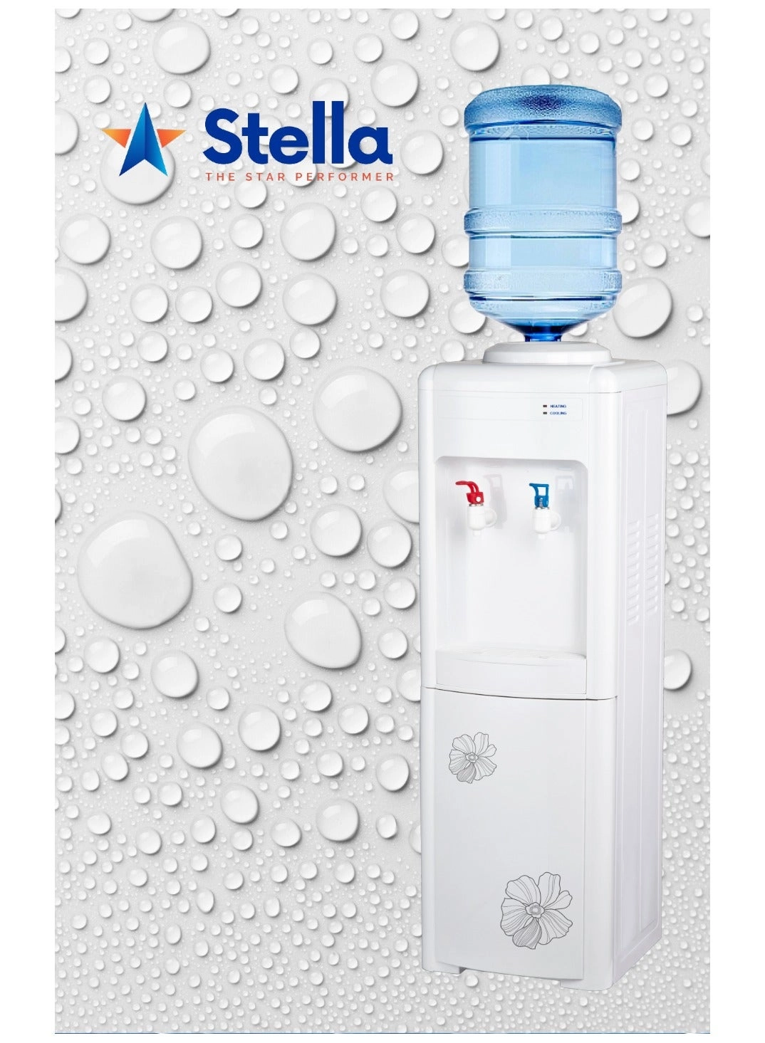 Top Loading Water Dispenser - White Floor Standing