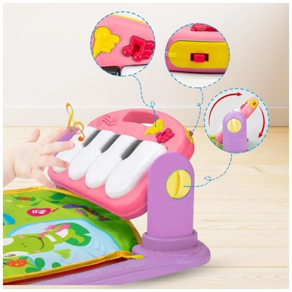 Baby Play Gym Piano Mat - Pink Newborn up to 12 months