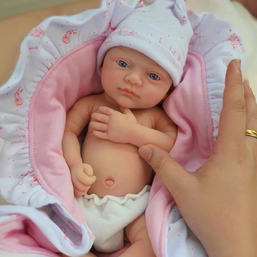 Alisa Reborn Baby Doll - 12" Micro Preemie Silicone Girl