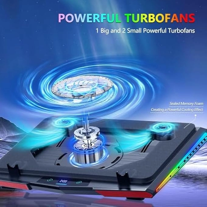 V8 GAMING LAPTOP COOLING PAD - 8 Fans 17 inch