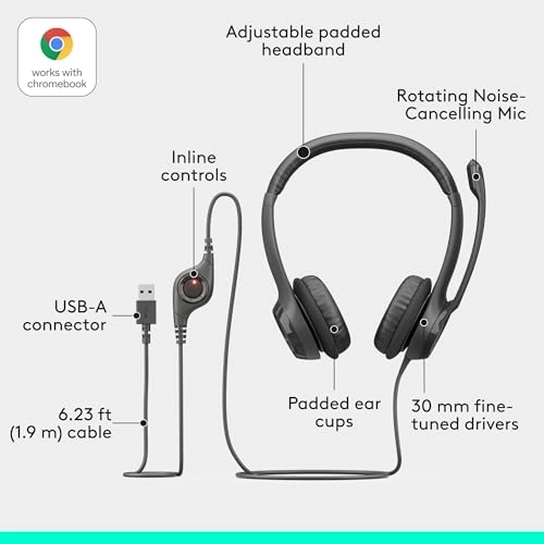 (Renewed) H390 Wired Headset